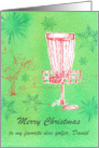 Merry Christmas Favorite Disc Golfer Custom Name card