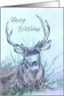 Happy Birthday Buck Deer Animal Wildlife card