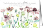 Encouragement God Loves You Scripture Psalm Wildflowers card