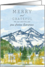 Merry Christmas Business Rocky Mountains Custom card