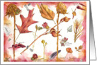 Autumn Season Nature Botanical Art Watercolor card