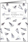 National Paper Airplane Day May 26 Aircraft Drawing card