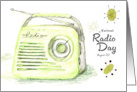 National Radio Day August 20 Vintage Midcentury card