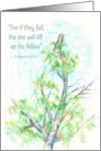 Christian Encouragement Ecclesiastes Bible Bird Tree card