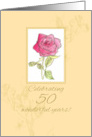 50th Wedding Anniversary Celebration Party Invitation Rose card