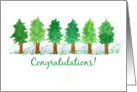 Employee of the Month Congratulations Row of Trees card