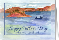 Happy Birthday Father’s Day Mountain Lake Fishing card