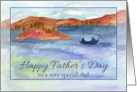 Happy Birthday Father’s Day Mountain Lake Fishing card