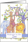 Employee Welcome Aboard Business Card Zoo Animals card