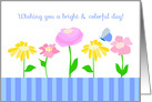 Wishing You A Bright And Colorful Day Blank card