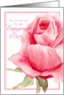 Engagement Party Invitation Pink Rose Watercolor card