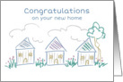 Congratulations On Your New Home Whimsical Houses card