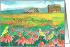 Happy Grandparents Day Meadowlarks Barns Watercolor card