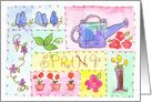 Spring Bluebirds Watercolor Flowers card