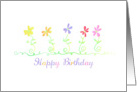 Happy Birthday Neighbor Garden Rainbow Flowers card