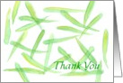 Thank You Financial Services Business Green Leaves card