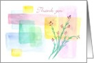 Thank You Healthcare Business Mauve Watercolor Flowers card