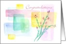 Business Congratulations Mauve Wildflowers Watercolor card