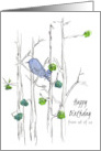 Happy Birthday From All Of Us Bluebird Trees card