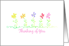 Thinking of You Friend Colorful Posie Flowers card