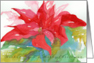 Wishing You A Merry Christmas Poinsettia Flower card
