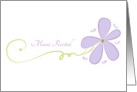 Music Recital Invitation Elegant Lavender Flower card