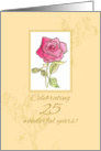 25th Wedding Anniversary Party Invitation Pink Rose card