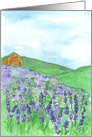House On A Hill Honey Bees Lavender Blank card