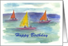 Happy Birthday Sailing Boating Nautical Regatta card