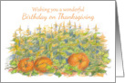 Happy Thanksgiving Birthday To You Autumn Pumpkin Patch card