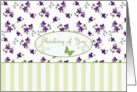 Thinking of You Purple Wildflowers Watercolor Drawing card