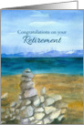 Retirement Congratulations Mountain Lake Watercolor Painting card