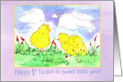 Happy 1st Easter To Sweet Little You Chickens card