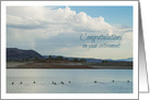 Congratulations Retirement Mountain Lake Ducks card