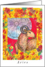 Aries Ram Astrology Sign Blank card