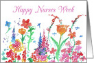 Happy Nurses Week Tulip Wildflowers Garden card