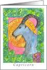 Capricorn Astrology Sign Goat Blank card
