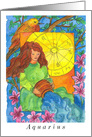 Happy Birthday Aquarius Star Sign Water Bearer card