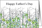 Happy Father’s Day Aspen Trees Illustration card