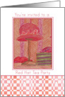 Red Hat Tea Party Invitation card