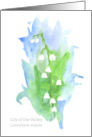 Lily of the Valley Watercolor Flowers Botanical Blank card