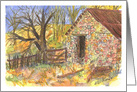 Nevada Ghost Town Desert Landscape Blank card