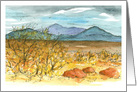 Nevada Desert Mountain Landscape Blank card