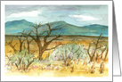 Nevada Desert Winter Landscape Blank card