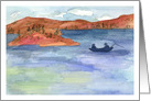 Fishing Lake Lahontan Nevada Desert Landscape card