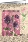 Happy Birthday Roses Anemone Collage card