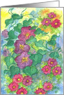 Purple Morning Glory Aster Flowers Blank card