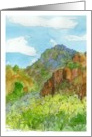 Mountains Landscape Watercolor Painting Blank card