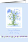 Wishing a Lovely Sister a Lovely Birthday Pink Snowdrops Flower card