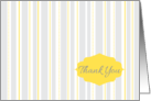 Business Thank You Grey Yellow Stripes Modern Design card